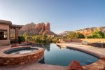 Perfect views of Eagle Rock Coffee Pot Rock from the outdoor deck
